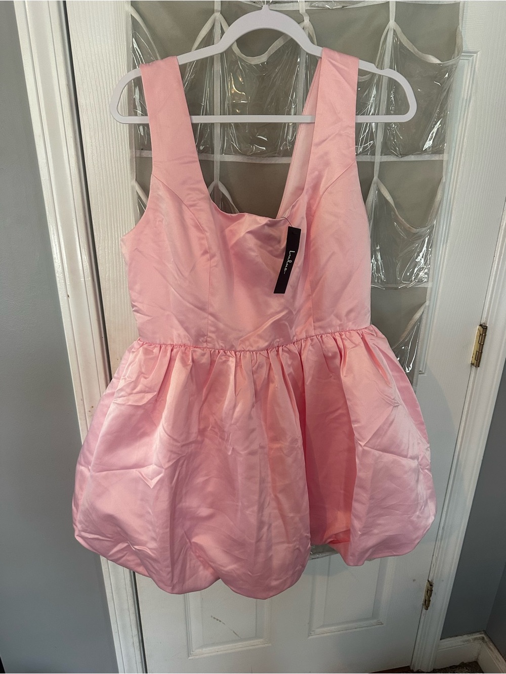Lulu's Light Pink Satin Party Dress for Women